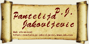 Pantelija Jakovljević vizit kartica